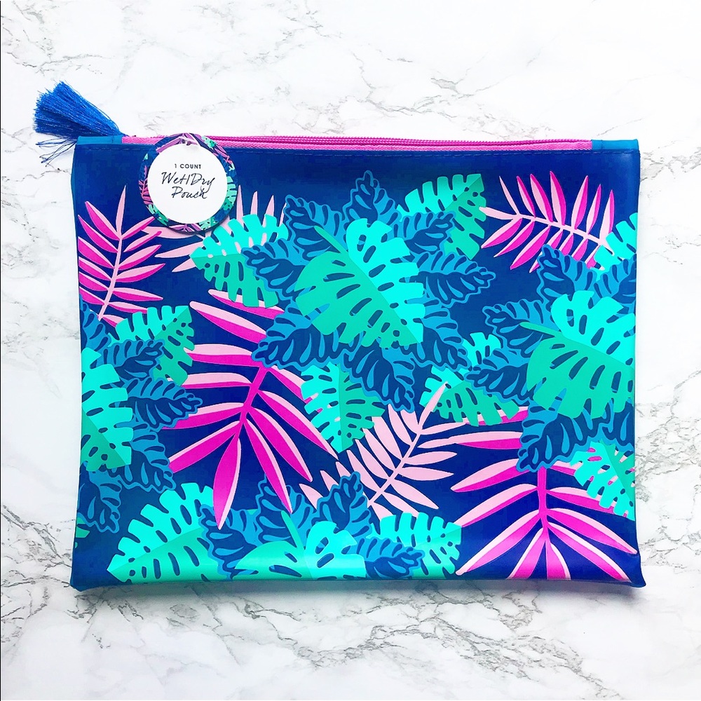 Tropical Monstera Leaf Print Pouch 🌿